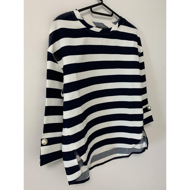 ZARA(ザラ)のZARA ボーダートップス　size XS レディースのトップス(カットソー(長袖/七分))の商品写真