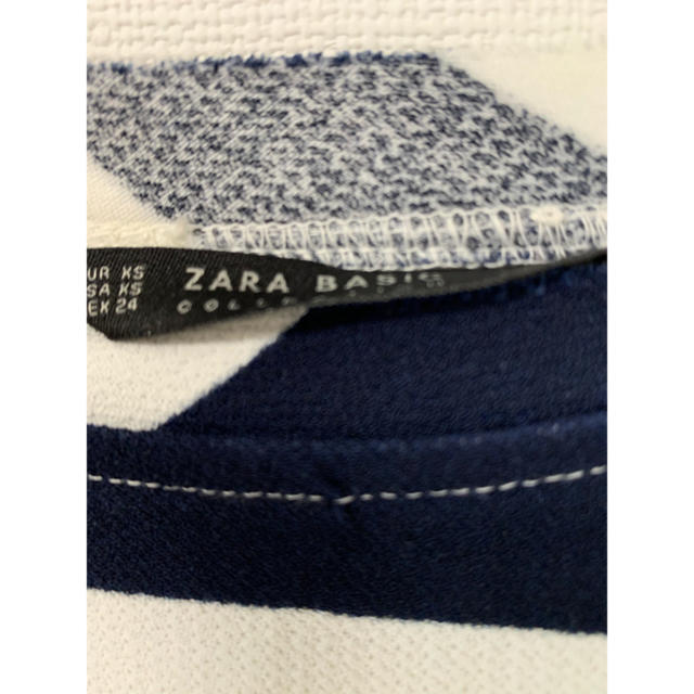 ZARA(ザラ)のZARA ボーダートップス　size XS レディースのトップス(カットソー(長袖/七分))の商品写真