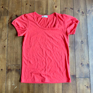 【未使用】パフスリーブ Tシャツ 赤 レッド S(Tシャツ(半袖/袖なし))