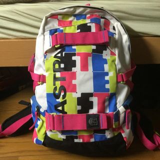 EASTPAK イーストパック　リュック　オレンジ　赤　青　チェック　カラフル