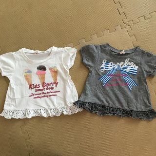 すそフリフリ　Tシャツ２枚セット　女の子(Tシャツ/カットソー)