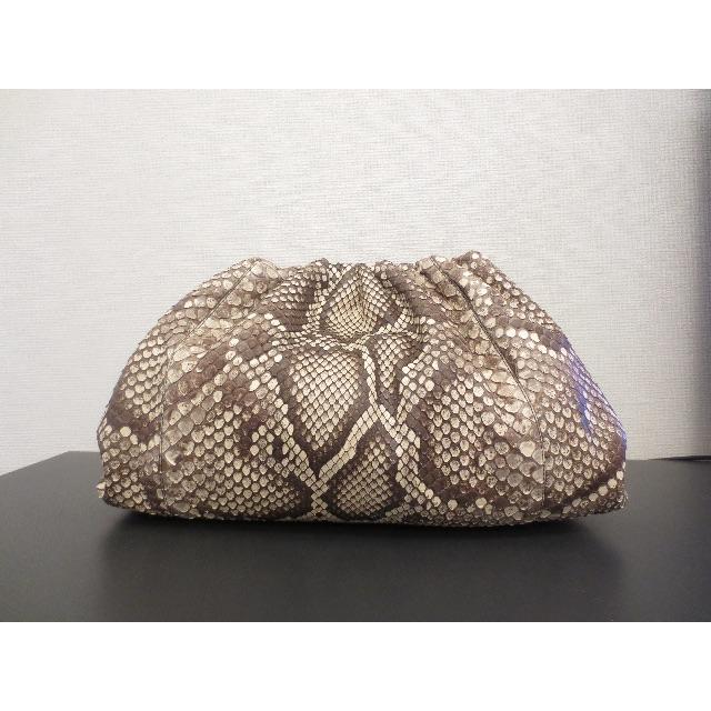 Bottega Veneta(ボッテガヴェネタ)の激レア 50万 Bottega Veneta ザ・ポーチ パイソン クラッチバッ レディースのバッグ(クラッチバッグ)の商品写真