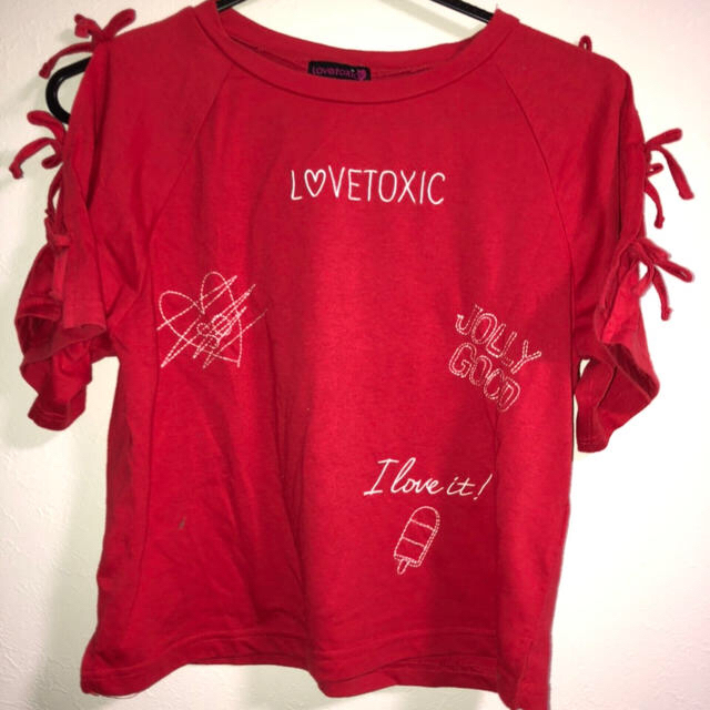 lovetoxic(ラブトキシック)の【トントンE様専用】 ラブトキシック 肩リボンTシャツ他3点 キッズ/ベビー/マタニティのキッズ服女の子用(90cm~)(Tシャツ/カットソー)の商品写真