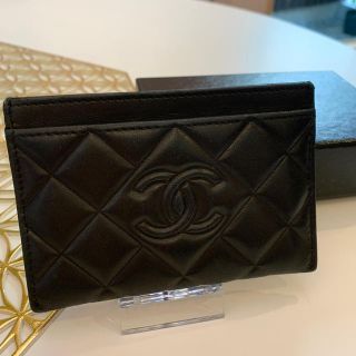 シャネル(CHANEL)のCHANEL シャネル カードケース 名刺入れ ブラック 箱付き(名刺入れ/定期入れ)