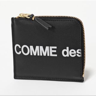 コムデギャルソン(COMME des GARCONS)の新品 コムデギャルソン huge logo 財布 コインケース 黒(折り財布)