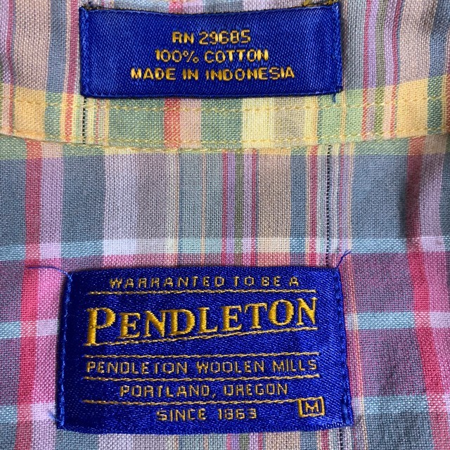 PENDLETON(ペンドルトン)のペンドルトン 半袖シャツ ボタンダウン チェック スプリングカラー コットン メンズのトップス(シャツ)の商品写真