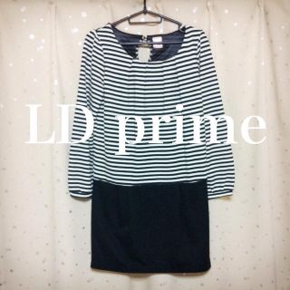 エルディープライム(LD prime)の上品♡ボーダー切り替えワンピース(ひざ丈ワンピース)