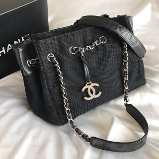 シャネル(CHANEL)のVIVI様専用です♡シャネル CHANEL キャンバス レザー　トートバッグ(ショルダーバッグ)