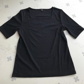 ユニクロ(UNIQLO)の値下げ！UNIQLO リブスクエアＴシャツ(カットソー(半袖/袖なし))