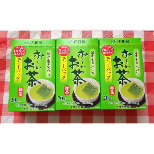 伊藤園おーいお茶 ティーバッグ 緑茶 3箱（20袋×3）合計60袋 食品/飲料/酒の飲料(茶)の商品写真