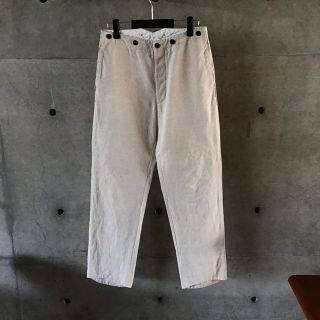 ドリスヴァンノッテン(DRIES VAN NOTEN)のドリスヴァンノッテン  トラウザーズ　パンツ　コットンリネン　ベージュ系(スラックス)