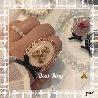 ジェラートピケ(gelato pique)のBear Ring ‪𓂃 𓈒𓏸◌‬🧸 くま 指輪 量産 ハンドメイド(リング)