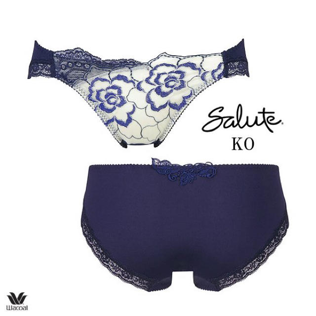 Wacoal salute ブラジャー ショーツ BTJ495 f65 ネイビー Wacoal salute ブラジャー ショーツ BTJ495 f65 ネイビー