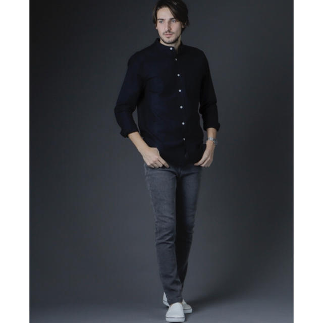 H&M(エイチアンドエム)の【OAKLAND】ストレッチオックスフォードバンドカラーシャツ メンズのトップス(シャツ)の商品写真