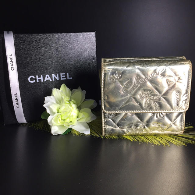 CHANEL シャネル 二つ折り財布 アイコン - 財布