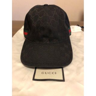 グッチ(GUCCI)のGUCCI グッチ オリジナルGGキャンバス ベースボールキャップ (黒)(キャップ)