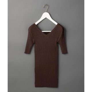 ビューティアンドユースユナイテッドアローズ(BEAUTY&YOUTH UNITED ARROWS)の＜6(ROKU)＞RIB SHORT SLEEVE KNIT/ﾘﾌﾞﾆｯﾄ ◆(ニット/セーター)