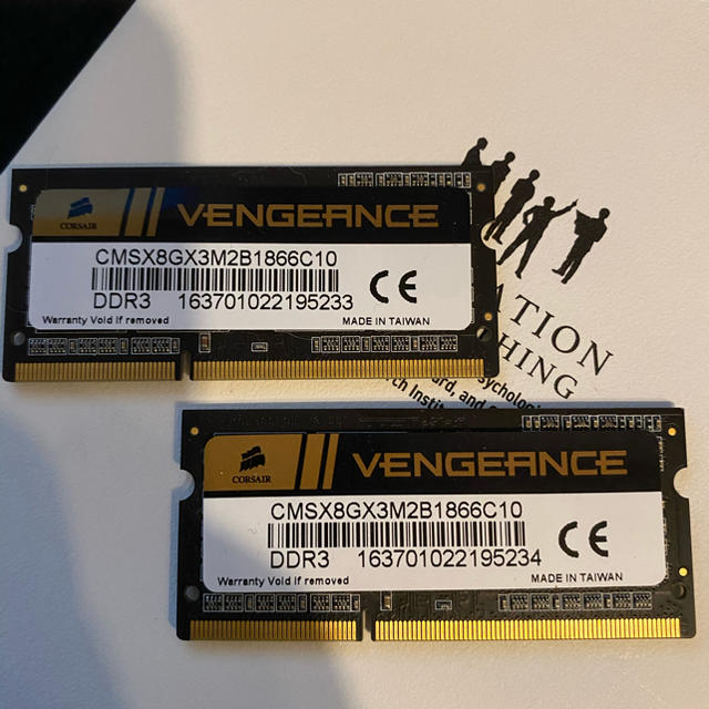 DDR3 SODIM 4GB 2枚 合計8GB iMacで利用 スマホ/家電/カメラのPC/タブレット(PCパーツ)の商品写真