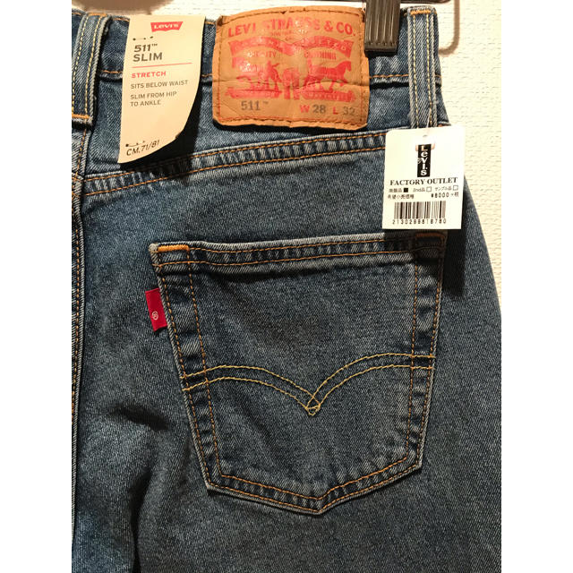 Levi's(リーバイス)のスリムデニム ジーンズ　定価¥8,800 stretch 28インチ メンズのパンツ(デニム/ジーンズ)の商品写真