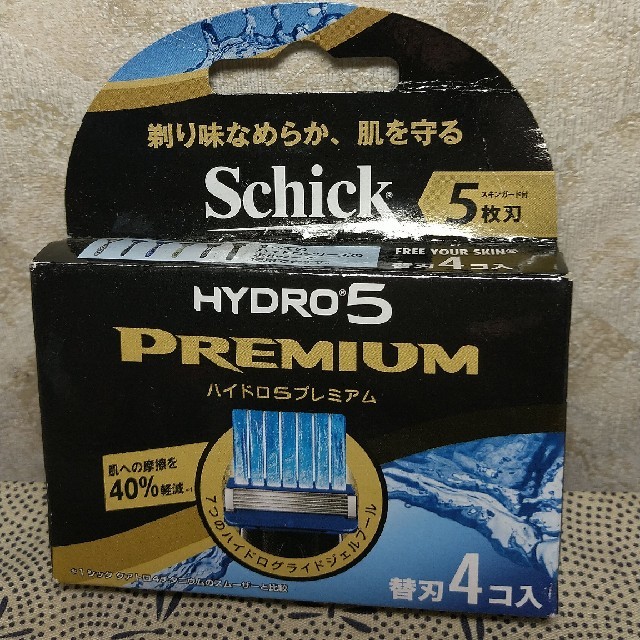 【値下‼️】【肌への摩擦を40%軽減】シックハイドロ5プレミアム5枚刃替刃4コ入 メンズのメンズ その他(その他)の商品写真