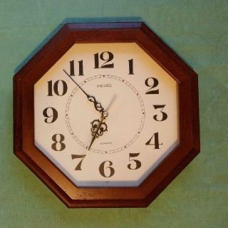 SEIKO - SEIKO セイコー 木製掛時計 八角形 30cm KS447B SEIKO - SEIKO セイコー 木製掛時計 八角形 30cm KS447B