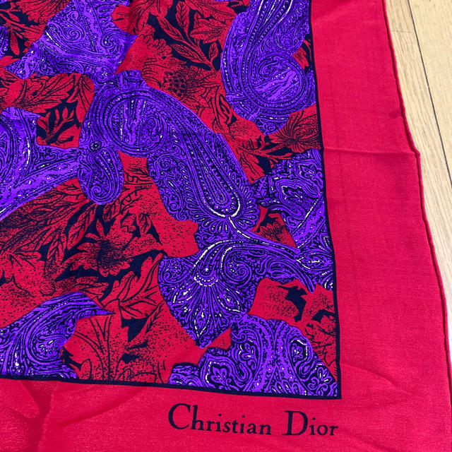 Christian Dior - 新品 シルク100% クリスチャンディオール 大判スカーフ ペイズリー柄の通販 by msng's shop