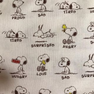 スヌーピー(SNOOPY)のスヌーピー　生地　105cm×34cm  (生地/糸)