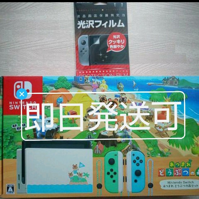 任天堂 Switch 本体 あつまれどうぶつの森 同梱版セット 保護フィルム付