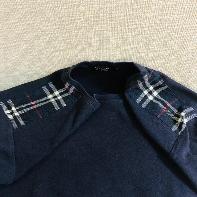 BURBERRY BLACK LABEL(バーバリーブラックレーベル)のバーバリー　ブラックレーベル　ショルダーチェックTシャツ メンズのトップス(Tシャツ/カットソー(半袖/袖なし))の商品写真