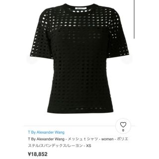 アレキサンダーワン(Alexander Wang)の美品★レア★T by Alexander wang メッシュTシャツ(Tシャツ(半袖/袖なし))