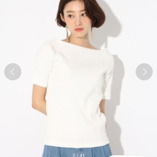 ローリーズファーム(LOWRYS FARM)のLOWRYS FARM☺︎オフショルリブTシャツ(Tシャツ(半袖/袖なし))