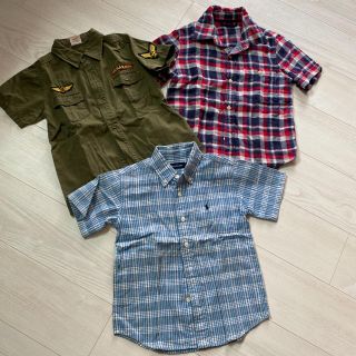 ポロラルフローレン(POLO RALPH LAUREN)のラルフローレン チェックシャツ　110 男児　３枚セット(ブラウス)