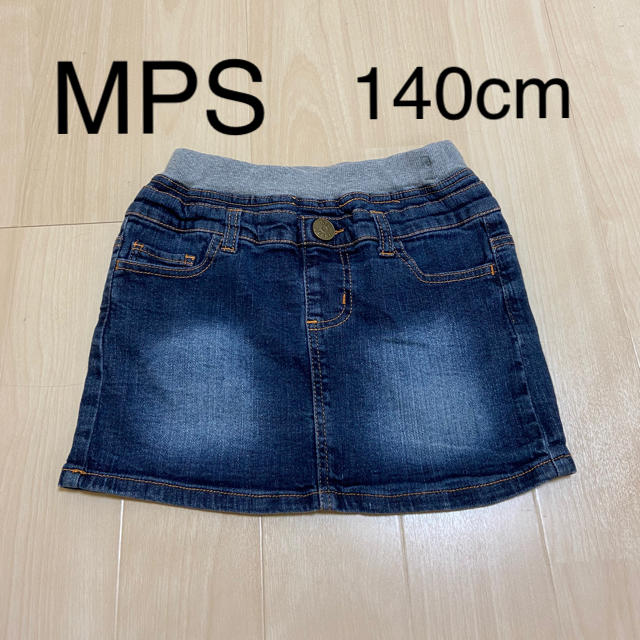 MPS(エムピーエス)のMPS キッズ　デニムミニスカート キッズ/ベビー/マタニティのキッズ服女の子用(90cm~)(スカート)の商品写真