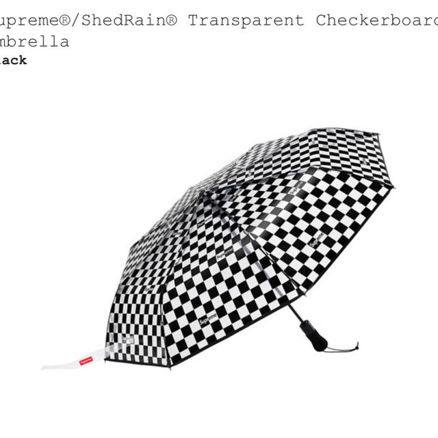 Supreme(シュプリーム)のSupreme ShedRain Transparent Umbrella メンズのファッション小物(傘)の商品写真