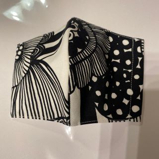 マリメッコ(marimekko)のマリメッコ　インナーマスク　白　黒　ハンドメイド　モノクロ(その他)