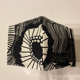 マリメッコ(marimekko)のマリメッコ　インナーマスク　白　黒　モノクロ(その他)