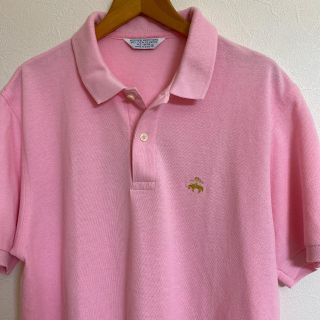 ブルックスブラザース(Brooks Brothers)のブルックスブラザーズ 鹿の子ポロシャツ　ピンク【アメリカ製】【美品】(ポロシャツ)
