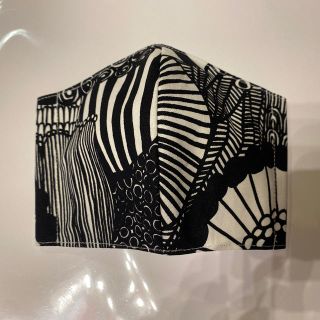 マリメッコ(marimekko)のマリメッコ　インナーマスク　白　黒　モノクロ　ハンドメイド(その他)