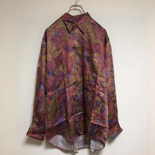 アートヴィンテージ(ART VINTAGE)の古着 90s 柄シャツ ガラシャツ ポリシャツ 総柄 ピカソ アート レーヨン(シャツ)