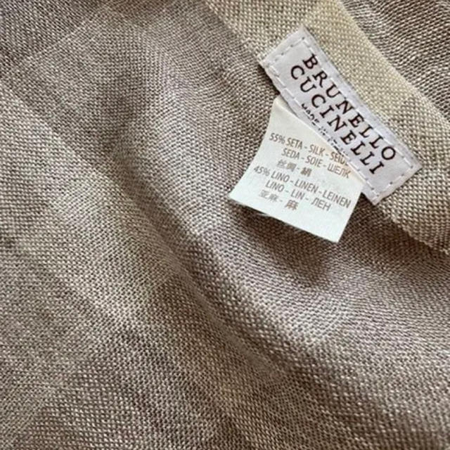 BRUNELLO CUCINELLI(ブルネロクチネリ)のブルネロクチネリ      シルク麻　ストール　　美品 レディースのファッション小物(ストール/パシュミナ)の商品写真