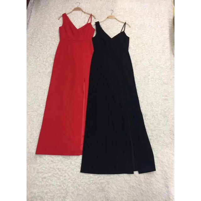 ❤️BCBG 2020新作　新品　赤、黒ロングワンピース　　2 色ドレス　綺麗