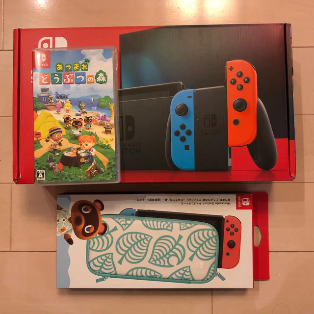 Nintendo Switch(ニンテンドースイッチ)の【美品 中古】スイッチ Switch 本体+あつまれどうぶつの森 ソフト エンタメ/ホビーのゲームソフト/ゲーム機本体(家庭用ゲーム機本体)の商品写真