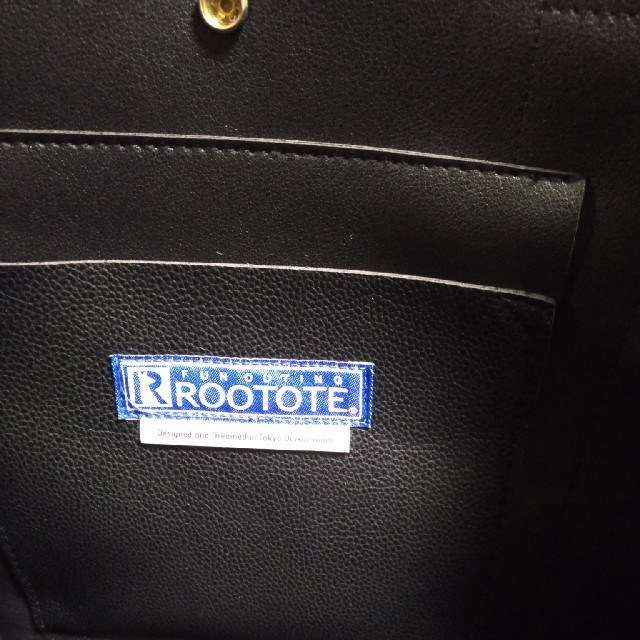 ROOTOTE(ルートート)のルートート LT デリ ポイントテープ Aブラック×ゴールド レディースのバッグ(トートバッグ)の商品写真