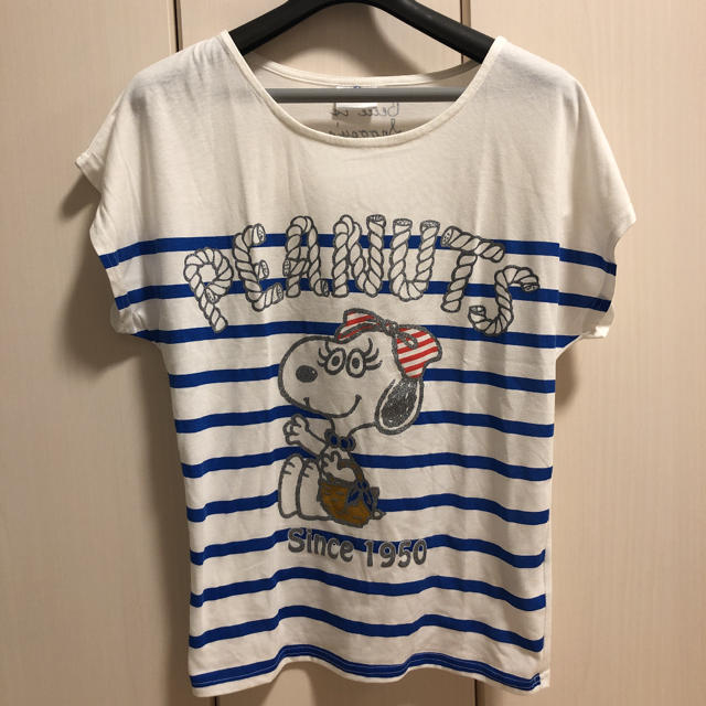 USJ(ユニバーサルスタジオジャパン)のUSJ/ユニバーサルスタジオジャパン限定　スヌーピー　ボーダーTシャツ レディースのトップス(Tシャツ(半袖/袖なし))の商品写真