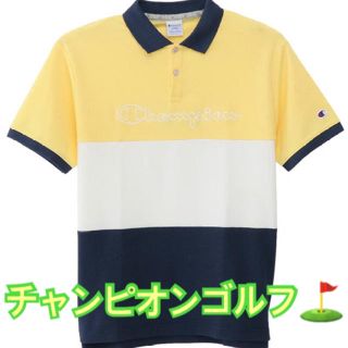 チャンピオン(Champion)の品薄　チャンピオンゴルフウェア メンズ パネルボーダー半袖ポロシャツ　ネイビー (ポロシャツ)