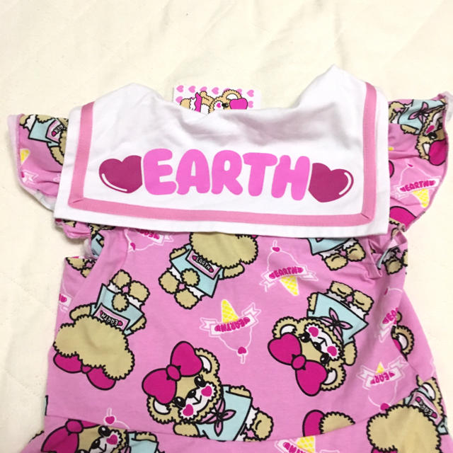 EARTHMAGIC(アースマジック)のセーラーワンピース ピンク120cmアースマジック キッズ/ベビー/マタニティのキッズ服女の子用(90cm~)(ワンピース)の商品写真