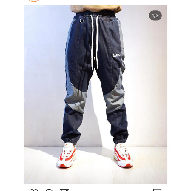 SAPEur デニムトラックパンツ XL ブラック サプール | www.jarussi.com.br