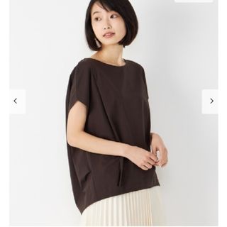 プラステ(PLST)の新品！未使用！タグ付！♥️PLST♥️シルケットテンジクボートネックTシャツ。M(カットソー(半袖/袖なし))