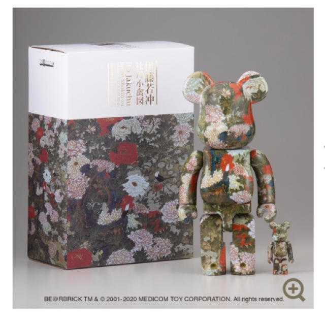 BE@RBRICK 伊藤若冲「牡丹小禽図(ぼたんしょうきんず)」 100% & BE@RBRICK 伊藤若冲「牡丹小禽図(ぼたんしょうきんず)」 100% &