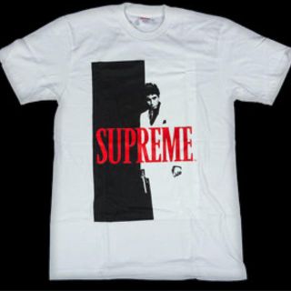 17SS Surpeme Scarface Split Tee 白 L